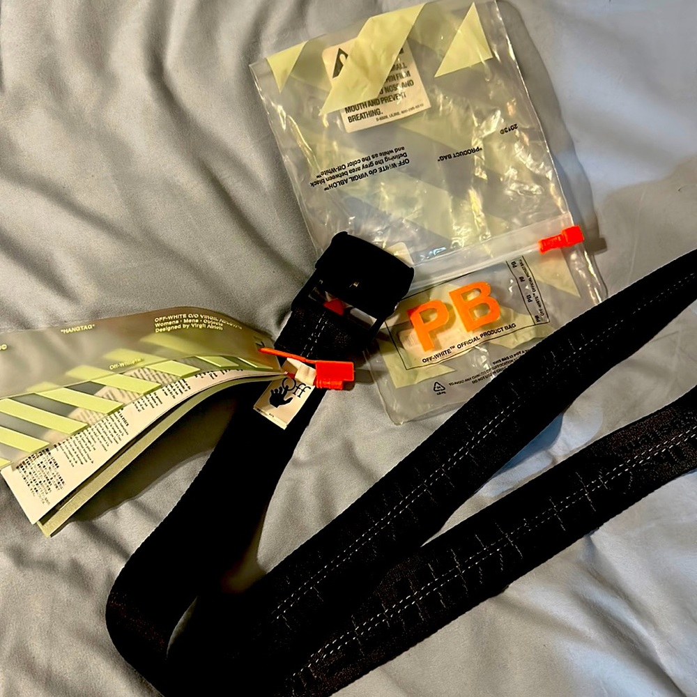 Off White Virgil Abloh Classic Industrial utility style belt. NiB in plastic